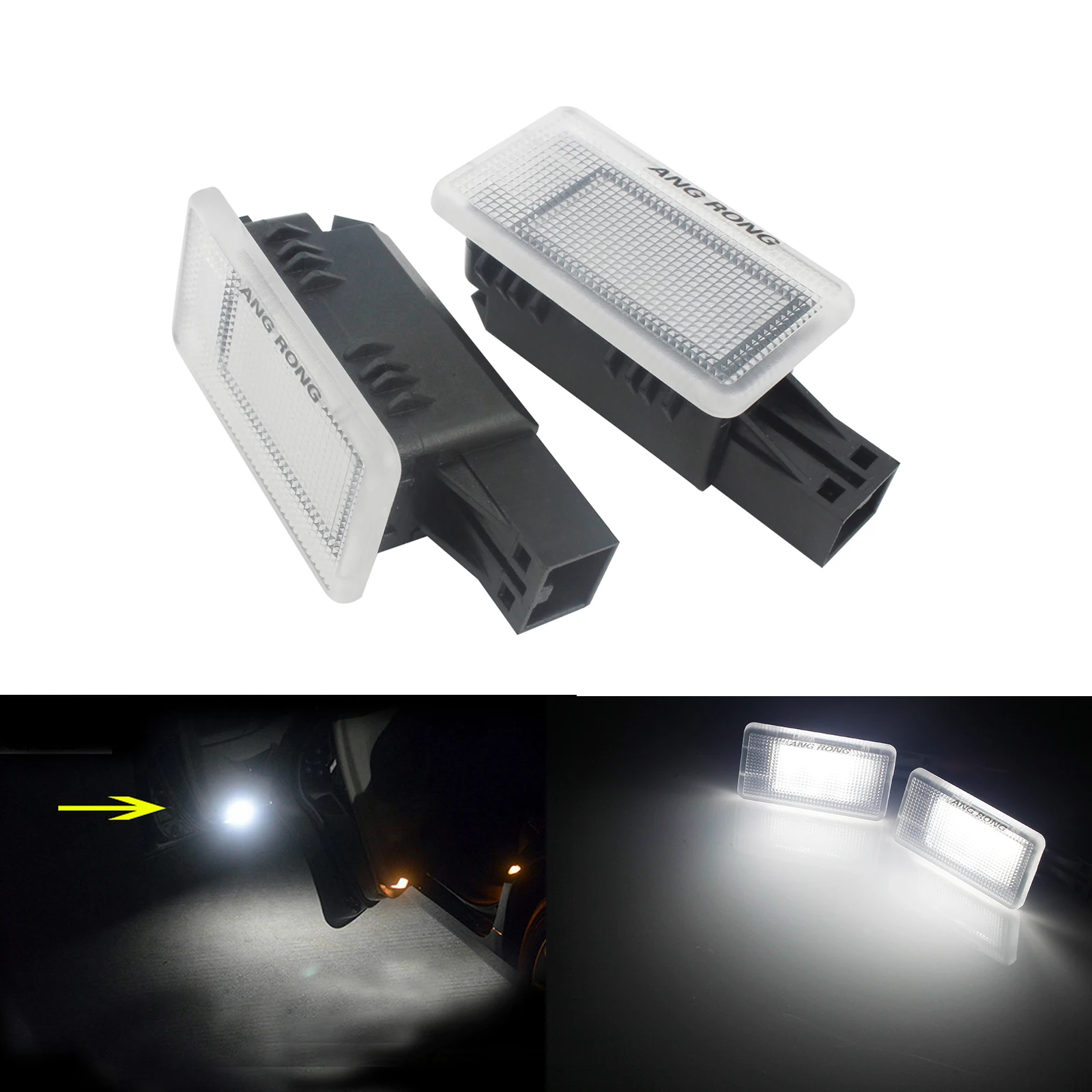 

ANGRONG 2x светодиодный Footwell любезно дверсветильник для Volvo V70 XC70 XC60 V60 V40 S60 S80 белый