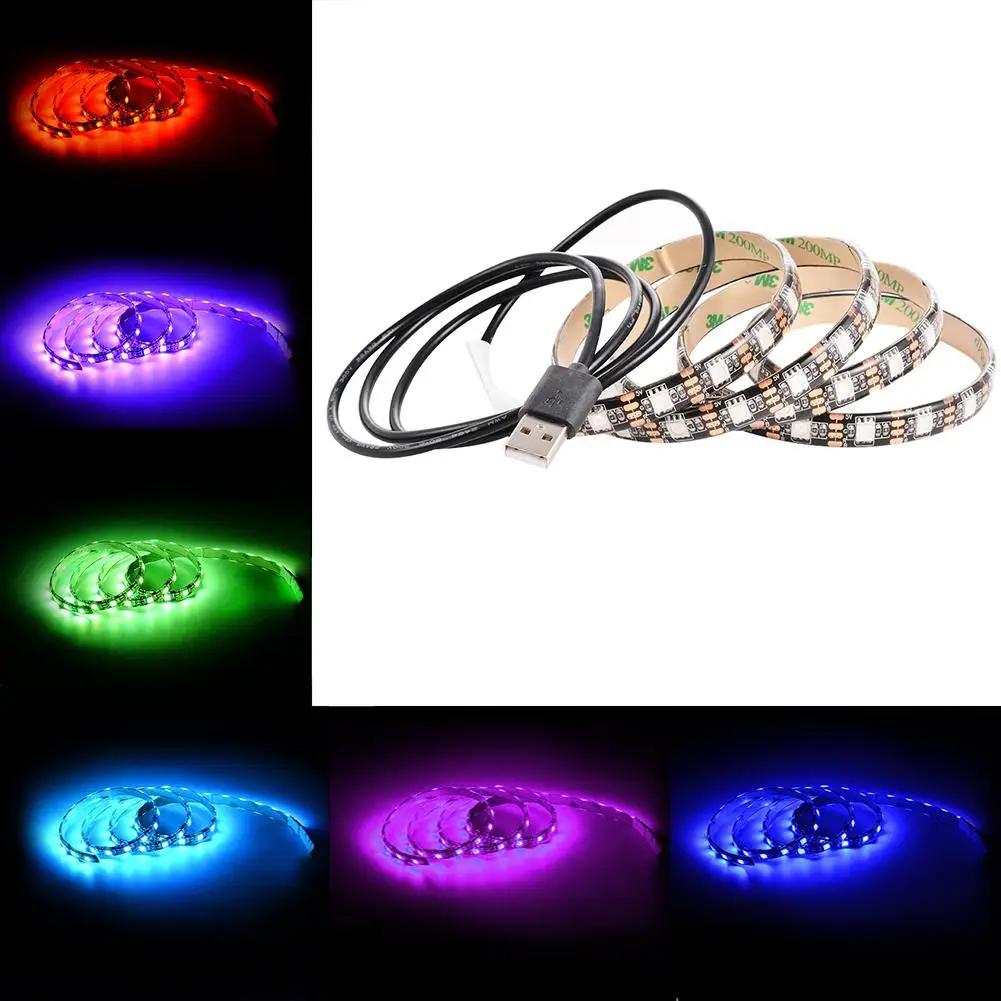 Светодиодная лента для задней панели 60 светодиодных ламп USB Power RGB многоцветные