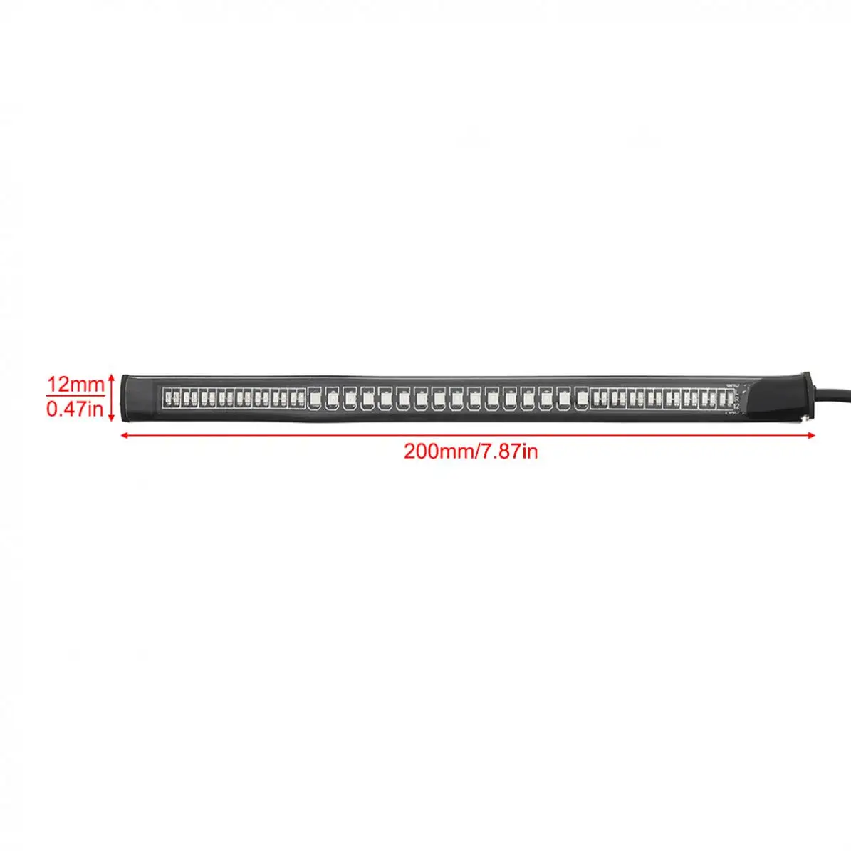 12V LED Waterproof Strip Flexible Light Bar Motorcycle Tail Brake Driving Lamp Cornering Turn Signal |