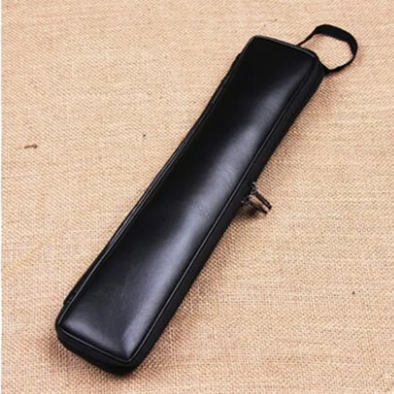 43cm bag for C key Высокое качество Портативный 1 2-х секционный флейта сумка двойной искусственная(-ый) искусственной кожи на молнии чехол толщиной ударопрочный флейта аксессуар gig Крышка для CDEFG ключ флейта - Цвет: 43cm bag for C key