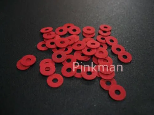 

1000 Pcs M10 10mmx26mmx1.2mm Red Insulating Fiber Washer