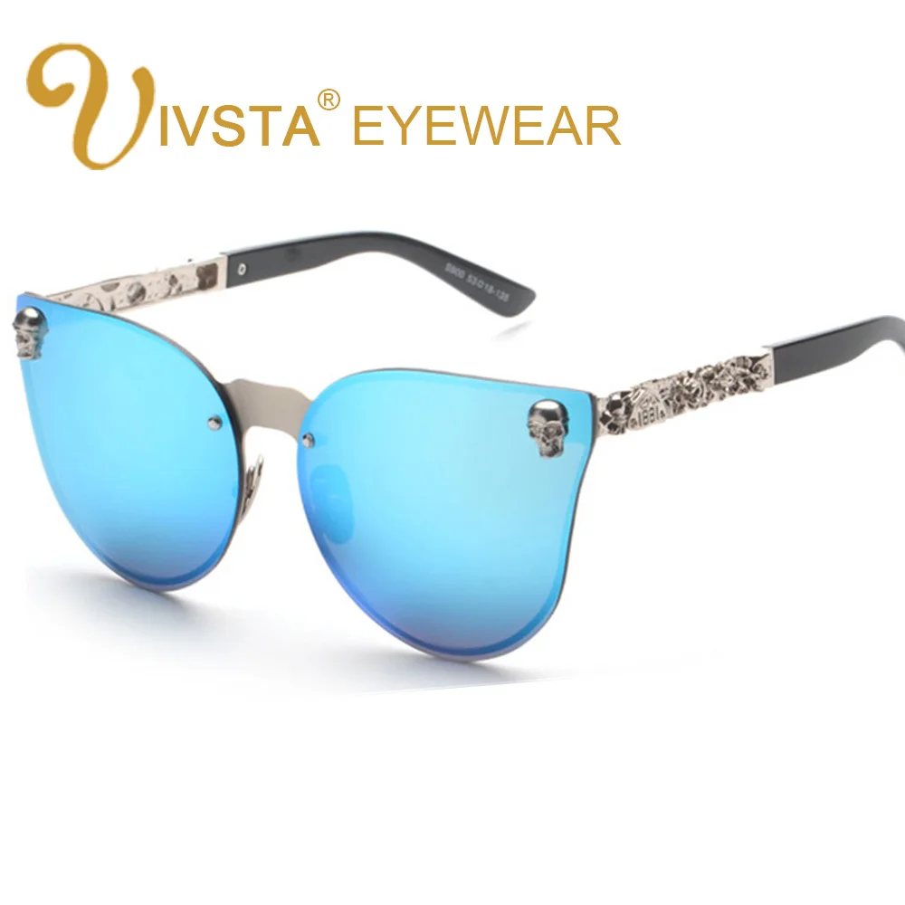 

IVSTA Fashion Luxury Sunglasses Women Brand Designer Skull Sun Glasses For Ladies Retro UV400 Anti-Reflective Steampunk Gothic