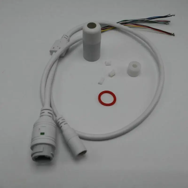 10PCS CCTV IP POE Network WiFi HD Camera PCB Module video power Weatherproof Cable RJ45 female & DC male White Free Shipping |