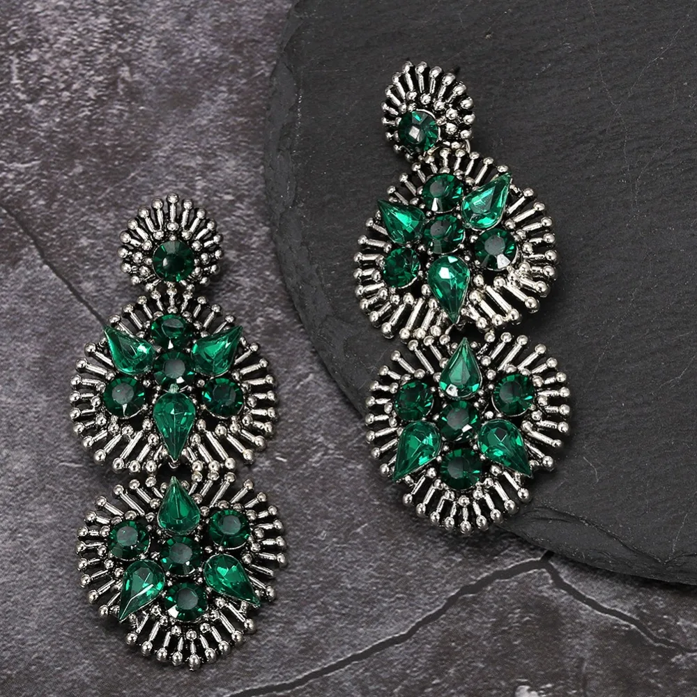 Vedawas Boho Макси Кристалл Висячие серьги для женщин Свадебные подарки ювелирные изделия ручной работы Pendientes xg2722
