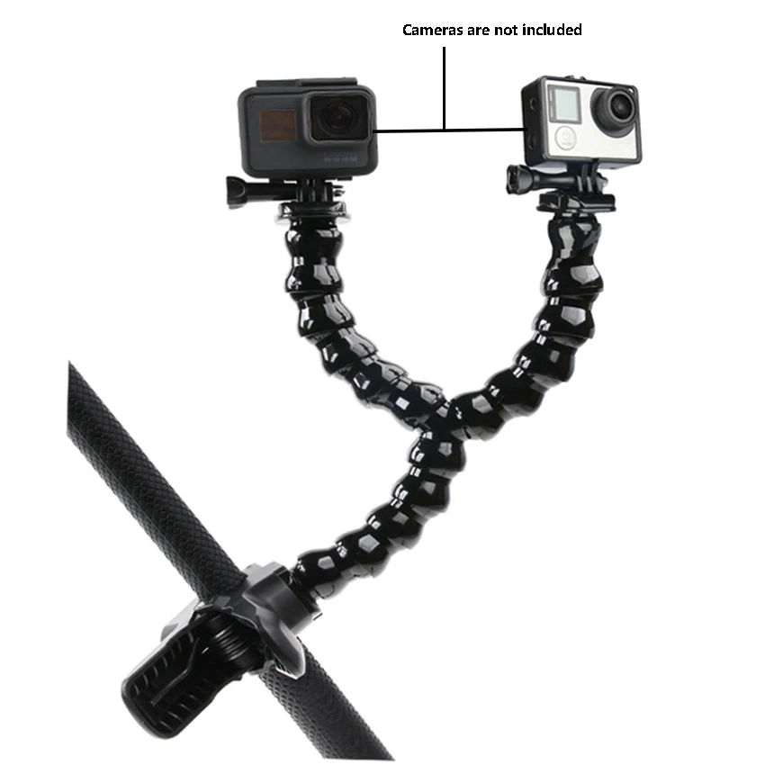 Новый гибкий монопод с двойной головкой для камер Gopro телефонов мини штатив селфи