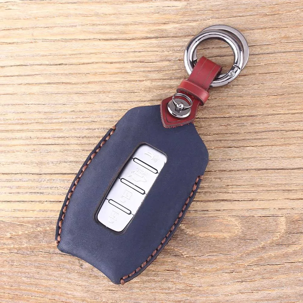 Dandkey кожа дистанционного ключа автомобиля чехол для hyundai I30 Ix35 Genesis, Equus Veloster Tucson Sonata, Elantra 4 кнопки ключ чехол - Количество кнопок: Color B