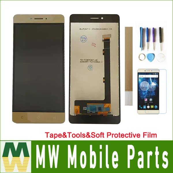 

1 шт./лот 5,3 "для Highscreen Power ice Max ЖК-дисплей + сенсорный экран в сборе запасная часть золотого цвета с лентой и инструментами и мягкой пленкой