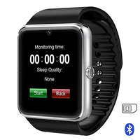 gt08 bluetooth smart watch with touch screen big battery support tf sim card camera for ios android phone smartwatch pk a1 dz09