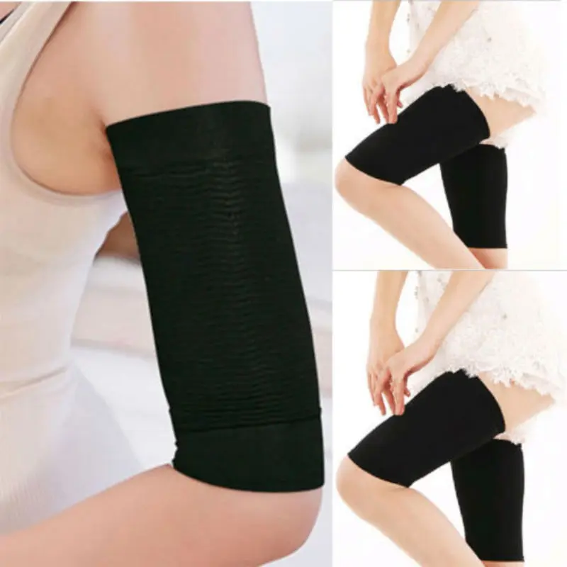 

2018 Women Slimming Arm Warmers Shaper For Female Weight Loss Cellulite Fat Burner Wrap Belt Nylon Stretch