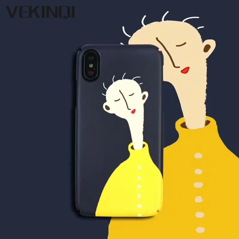VEKINQI Новые забавные граффити персонажи шесть корнем волоски чехол для телефона