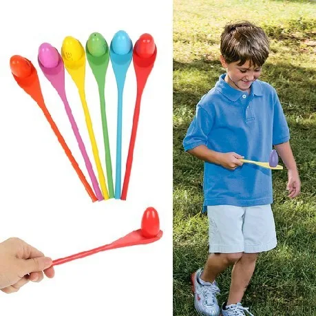 6 шт./лот игры с деревянными ложками тренировочные для балансировки спортивные