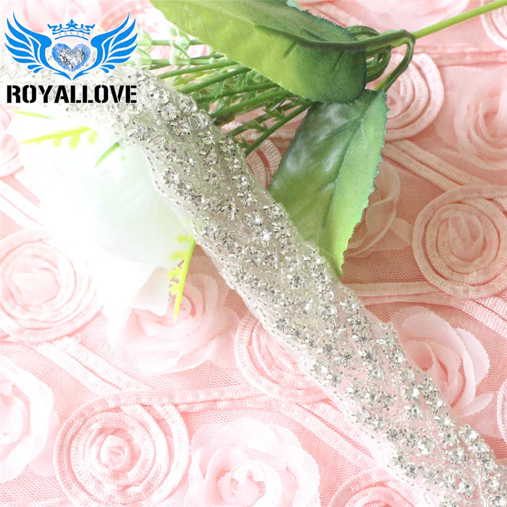 1 ярд шитье по дешевой расшитой бисером горячей фиксации Bling аппликация V форма