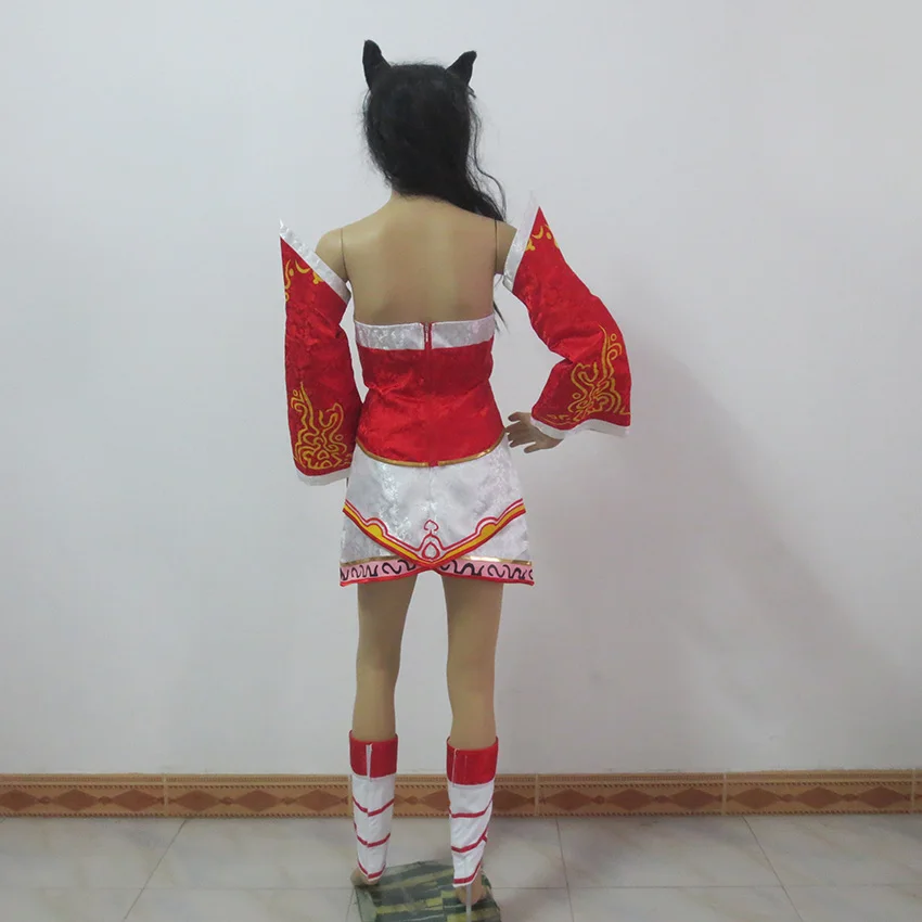 Лидер продаж костюм для косплея пятиконечной лисы Ahri индивидуальный пошив любой