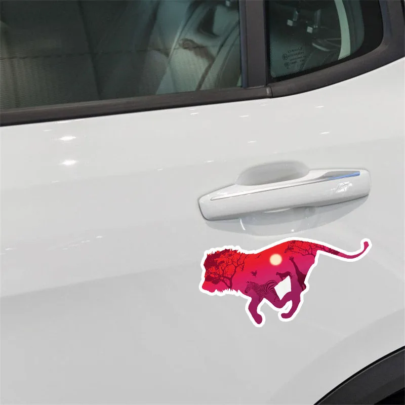 YJZT 15.2*7.5CM Artisitic Realistic Lion Blood Sun Animal Car Sticker Kingly One Love PVC Decals C1-3159 | Автомобили и мотоциклы
