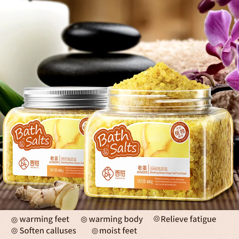 300 г экстракт имбиря соль для ног пузырьковый порошок ванны уход за кожей тела спа