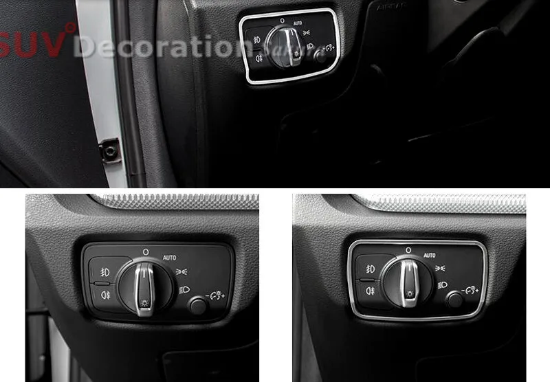 Для Audi A3 8V 2012 2013 2014 2015 2016 2017 2018 серебряные аксессуары для интерьера головной свет
