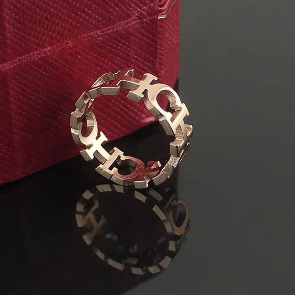 2 шт./партия кольцо из нержавеющей стали с надписью ch|letter ring|ring ringch ring |