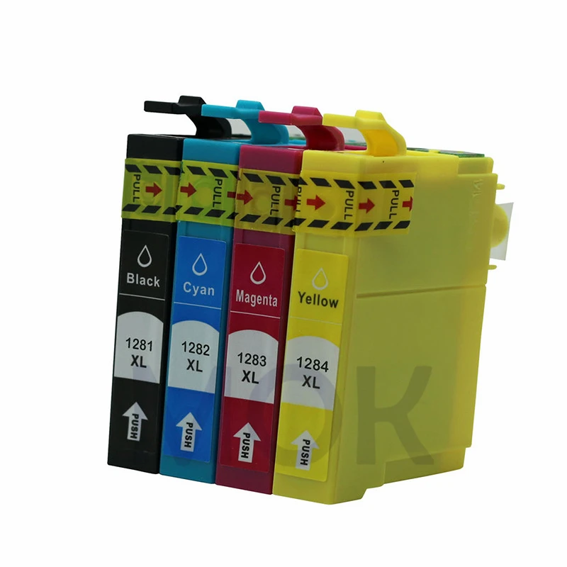 

MOK Compatible Ink Cartridge for EPSON SX130 stylus S22 SX125 SX235W SX435W SX425W BX305F BX30 for Epson T1281 T1282 T1283 T1284