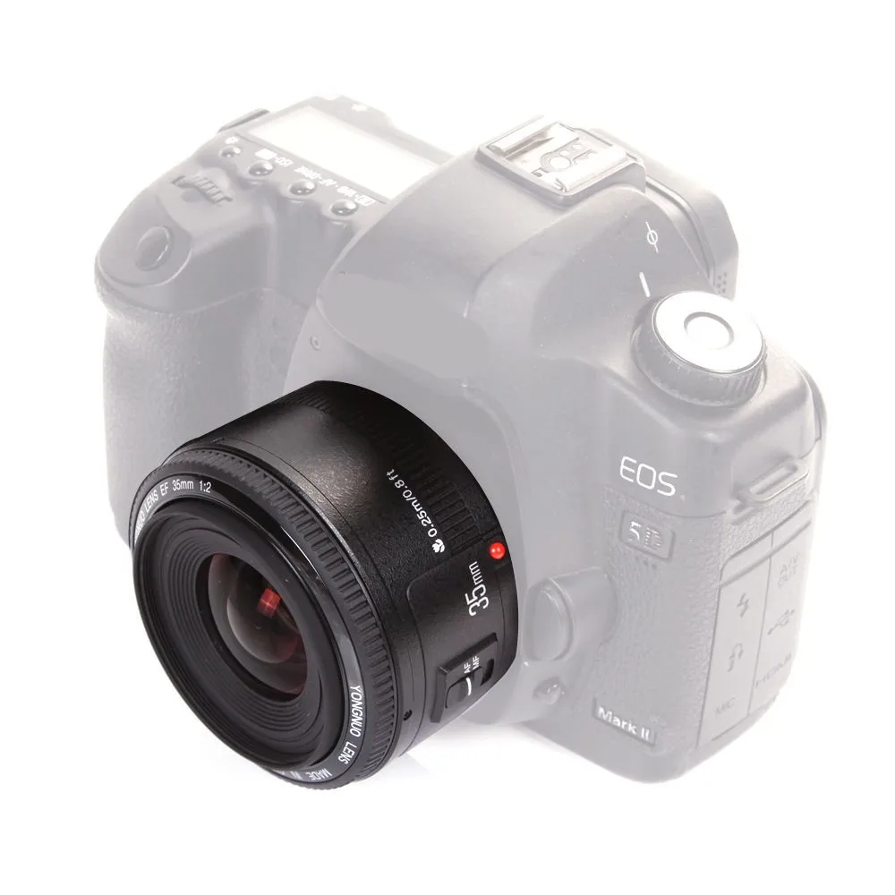 Объектив Yongnuo YN35mm F2 AF/MF фиксированный/основной объектив с автофокусом для Canon 6D 760D 5D Mark IIII 550d 1100d 650D 70D 80D 77D 1200D 1300D