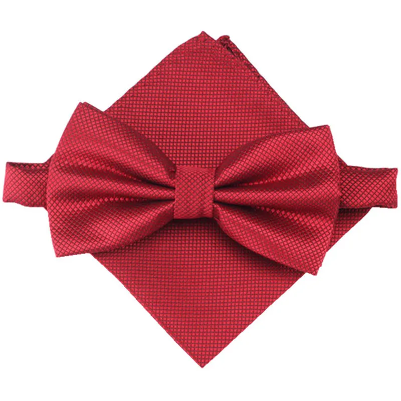 Мужской клетчатый галстук-бабочка Карманный квадратный набор жаккардовый