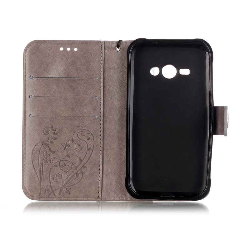 Coque бизнес ретро искусственная кожа флип Стенд кошелек чехол для Samsung Galaxy J1 Ace J110 4.3