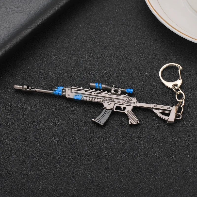 Горячие игры 27 стилей PUBG CS GO брелоки в виде оружия AK47 модель оружия 98K снайперская винтовка брелок для мужчин Подарки сувениры 12 см