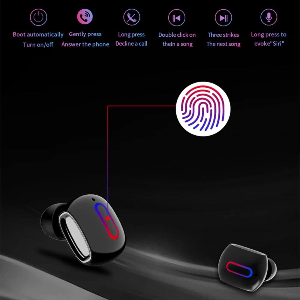 Беспроводная Bluetooth-гарнитура G2 TWS автоматическая пара наушников с сенсорным