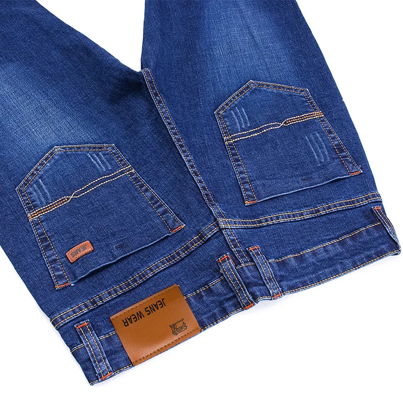 New Men's Slim Elastic Jeans Fashion Business Classic Style Skinny Denim Pants Trousers Male | Мужская одежда