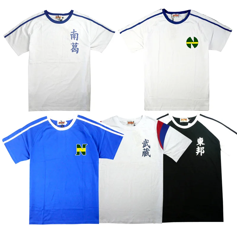 Футболка с коротким рукавом в стиле аниме Captain Tsubasa хлопковая Ozora костюм для