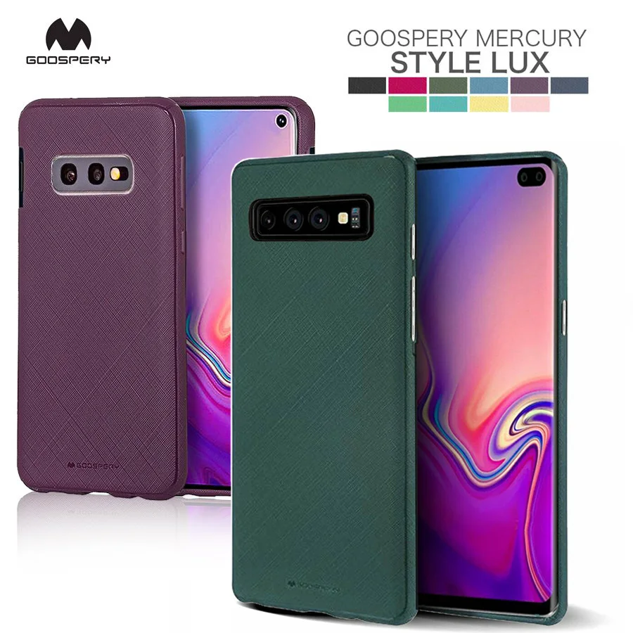 Оригинальный чехол Mercury Goospery Style Lux Jelly для Samsung Galaxy S10 Plus S10e текстурный