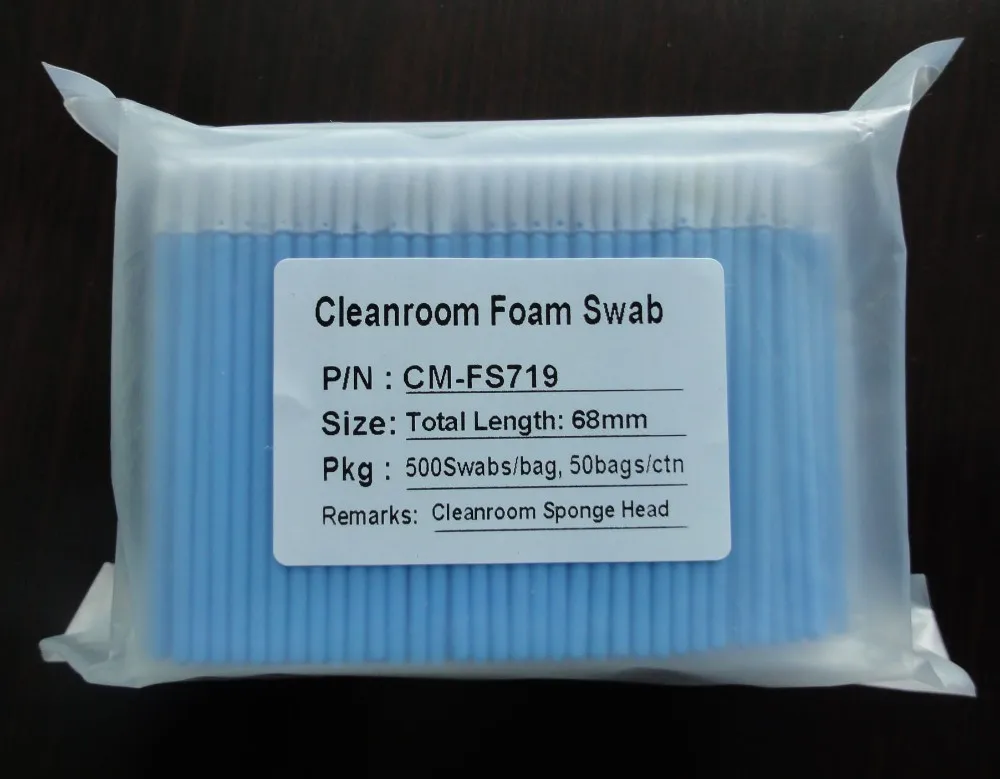CM-FS719 Чистая комната Синяя ручка Наконечник из микропены Чистящие тампоны