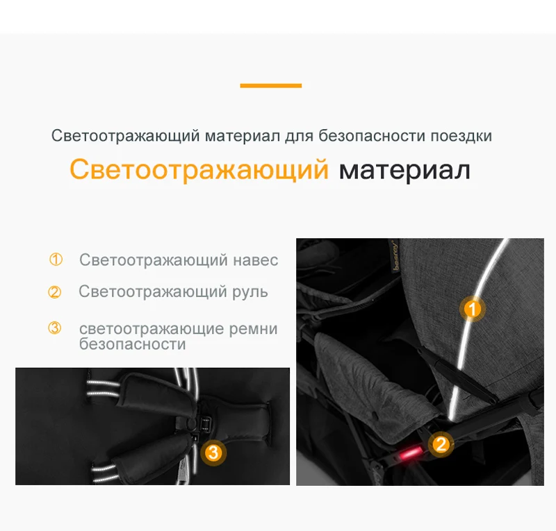Besrey детская коляска для близнецов, складная коляска для новорожденных, большая коляска для малышей, коляска для лежа и сидения
