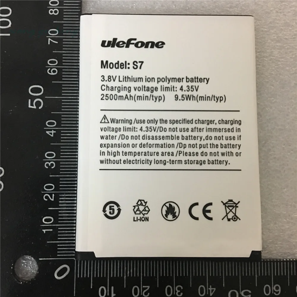 Мобильный телефон аккумулятор Ulefone S7 2500 мАч Оригинальная батарея 5 0 дюйма