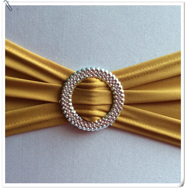 Горячая Распродажа 100 шт Золотая растягивающаяся повязка на стул с круглой