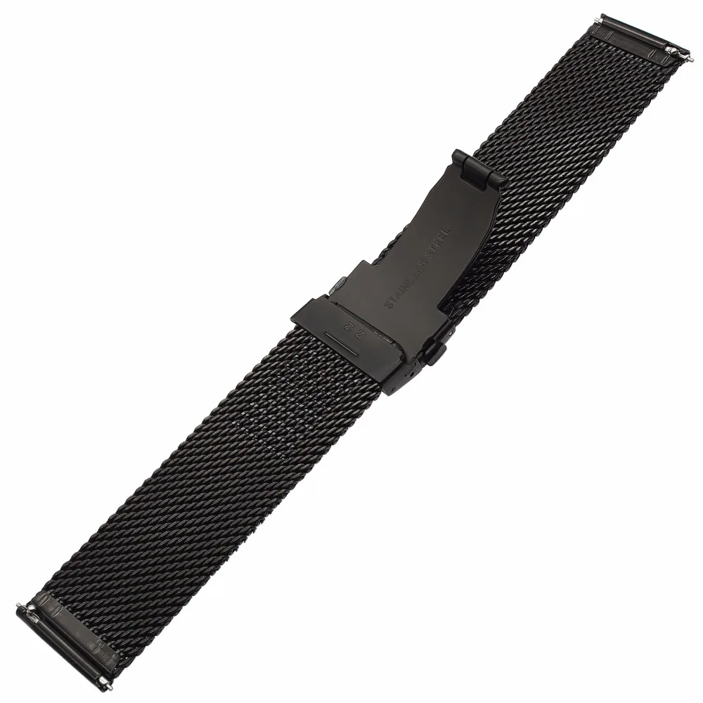 22 мм Новый Миланский ремешок для часов с бабочкой и пряжкой Asus ZenWatch 1 2 мужские