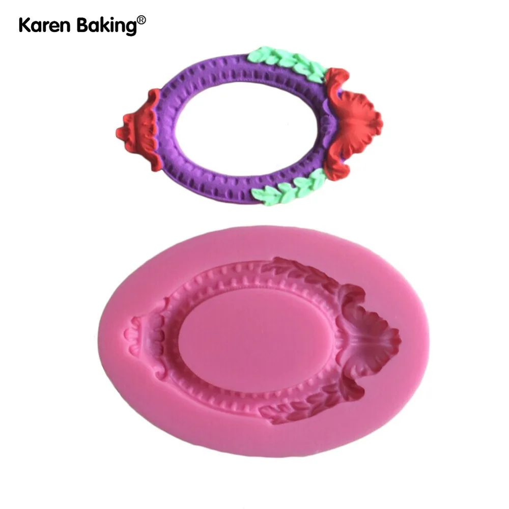 Красивая винтажная рама для картины форма силиконовая 3D Посуда столовая Бар