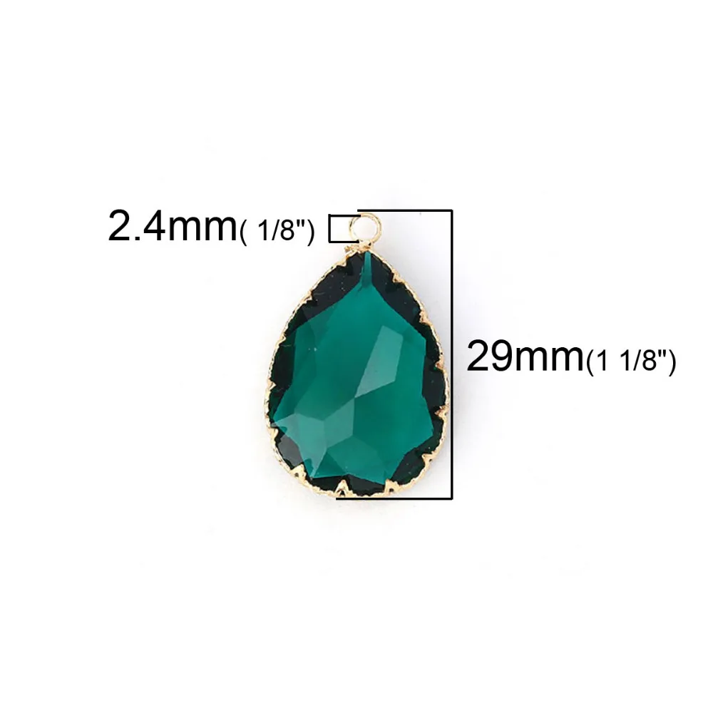 DoreenBeads медные и стеклянные подвески золотые прозрачные граненые красочные