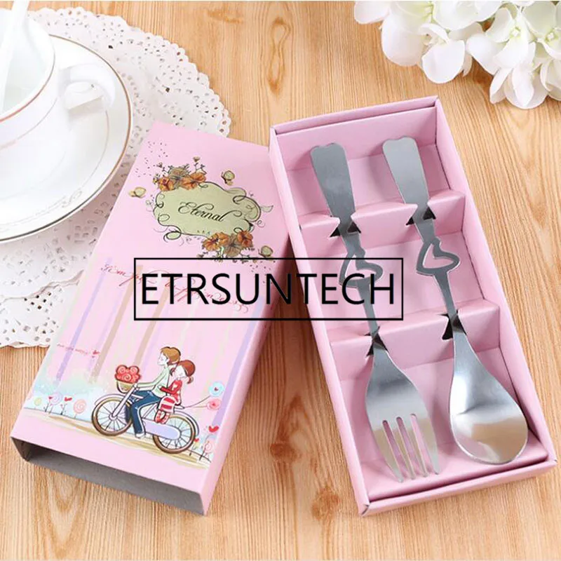 Preise 200 Sets Hochzeit Gunsten Kreative Geschenke Geschirr Liebe Herz Kaffee Löffel Und Gabel Set Weihnachten Geschenke Für Gäste