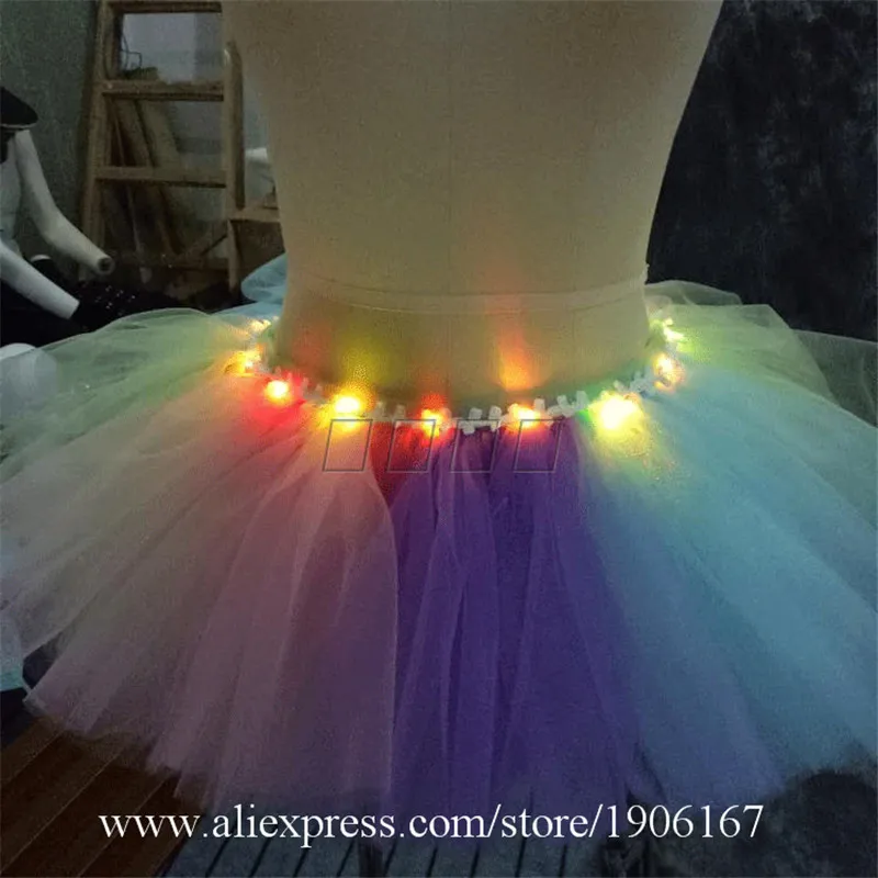 

Fashion Led Luminous Party Ballet Dress Colorful Costume Led Light Up Women Clothes Halloween Christmas Masquerade Flashing Suit
