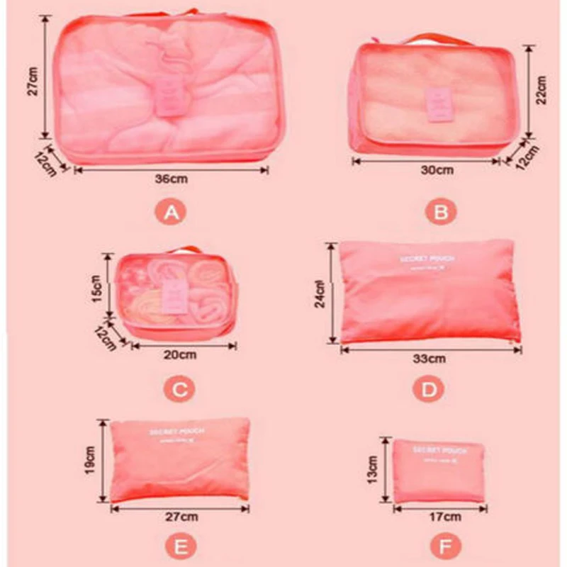 6 шт. дорожный органайзер для одежды|Сумки вещей| |