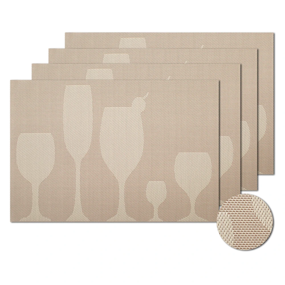 4 шт./компл. коврики для обеденного стола водонепроницаемые виниловые салфетки