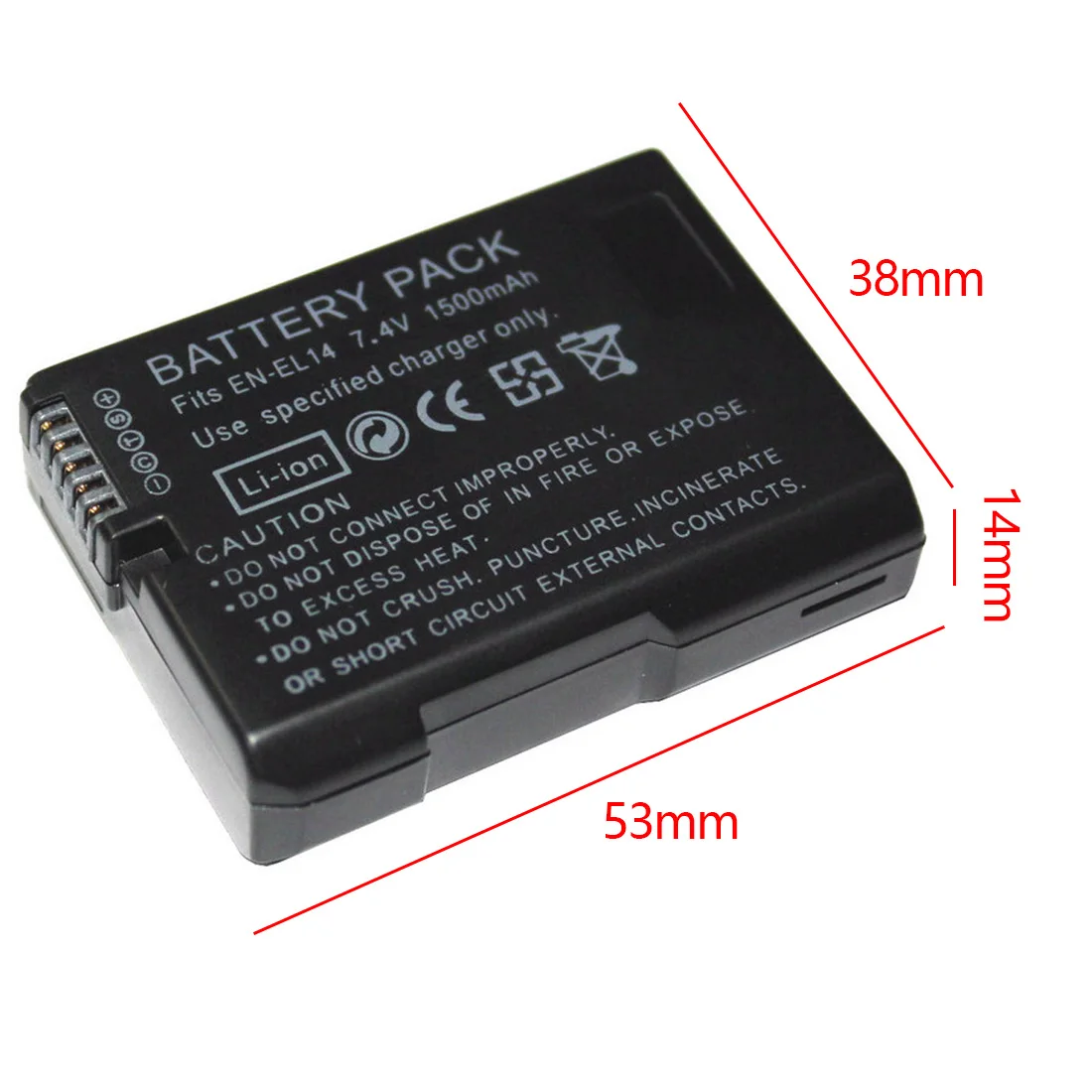 Высокое качество 7,4 V 1500 мА/ч, EN-EL14 Камера Батарея пакет для Nikon D5200 D3100 D3200 D5100 P7000 P7100 MH-24