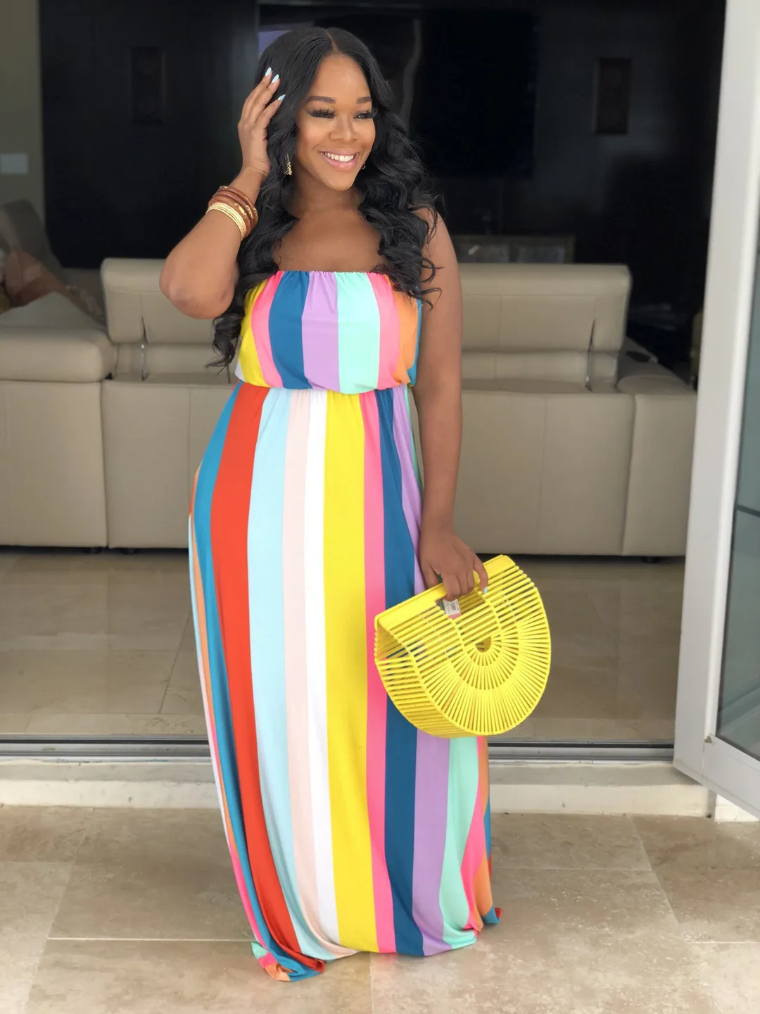 Модные Повседневные богемные платья-Макси для женщин летние пляжные платья в