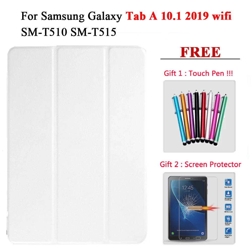 Tab A 10.1 T510 bai Защита экрана стекло Tab A 8,0/10,1+ чехол для планшета samsung Galaxy Tab A 8,0 10,1 SM T290 P200 P205 T510 T515 - Цвет: Tab A 10.1 T510 bai