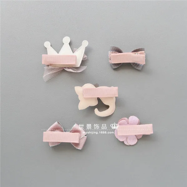 5pcs Cute Hairpins For Girls Lovely Cartoon Headwears Kids Children Flower Hair Wear Gifts Baby Newborn Bowknot Accessories | Детская