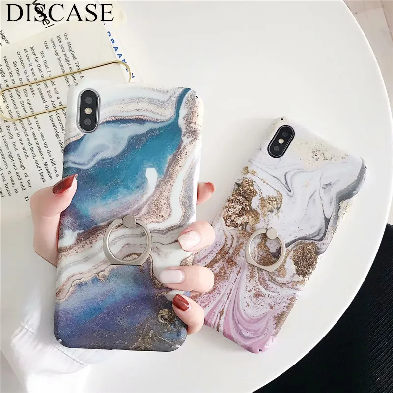 DISCASE модный винтажный мраморный чехол для телефона iphone 8 7 plus XS MAX XR X 6 6s Твердый из