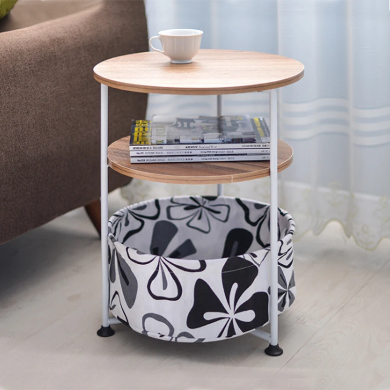 Simple Small Household Movable Round Sofa Storage Side Table Telephone Mini Coffee | Мебель