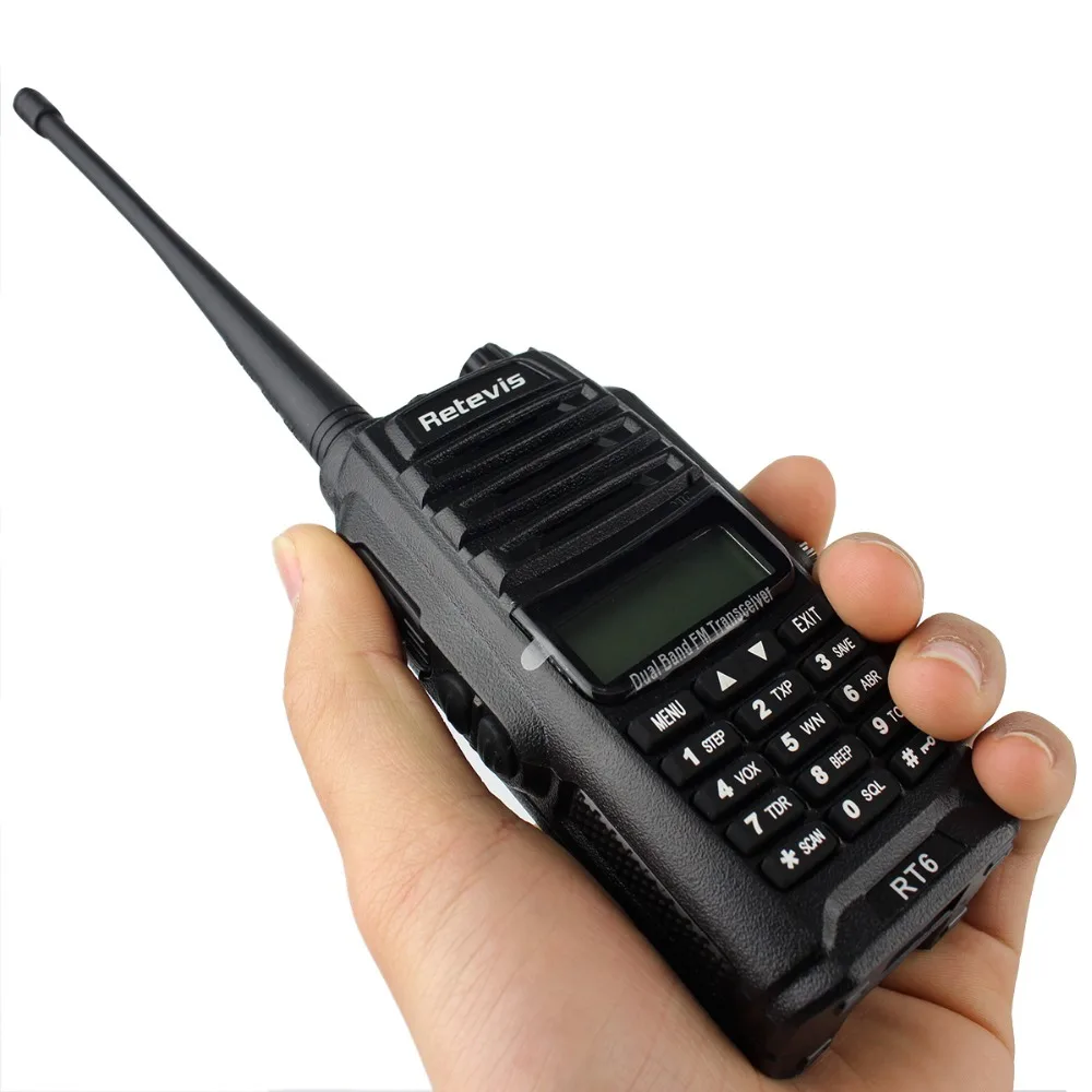 Водонепроницаемая рация Retevis RT6 IP67 2 шт. Двухдиапазонная радиостанция 5 Вт 128