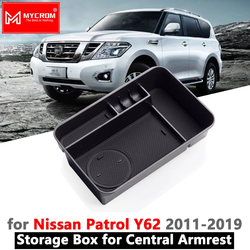 Подлокотник коробка для хранения автомобиля Органайзер аксессуары Nissan Patrol Y62 2011