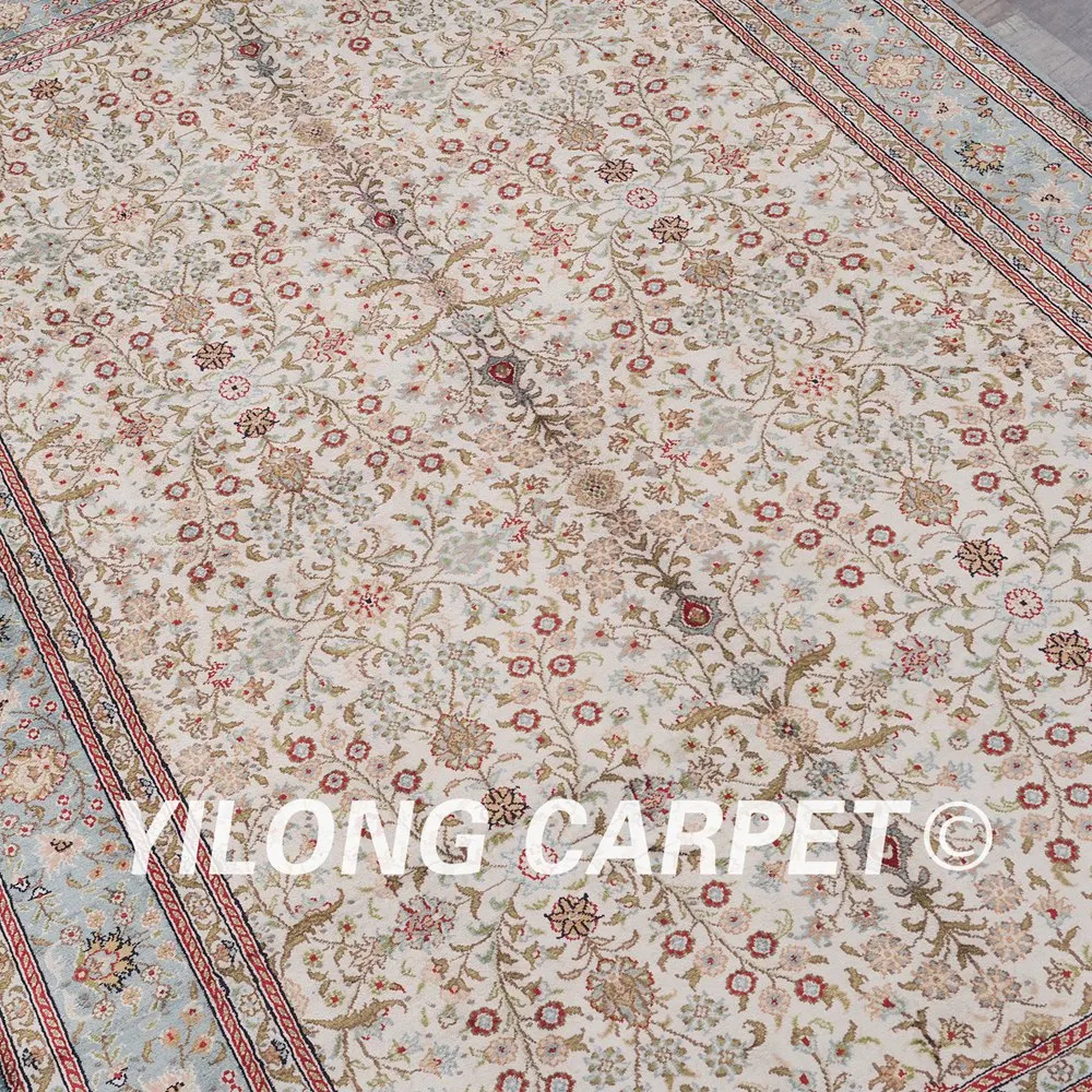 YILONG 5 'x 8' светло голубой и бежевый ковер для гостиной nanyang ручной работы
